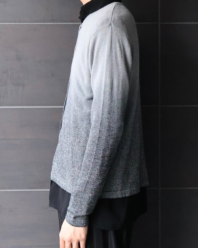 gradation crew neck cardigan