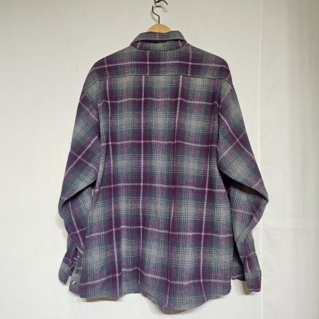 1990s FIVE BROTHER Heavy Flannel Shirt Shadow Plaid XXL USA