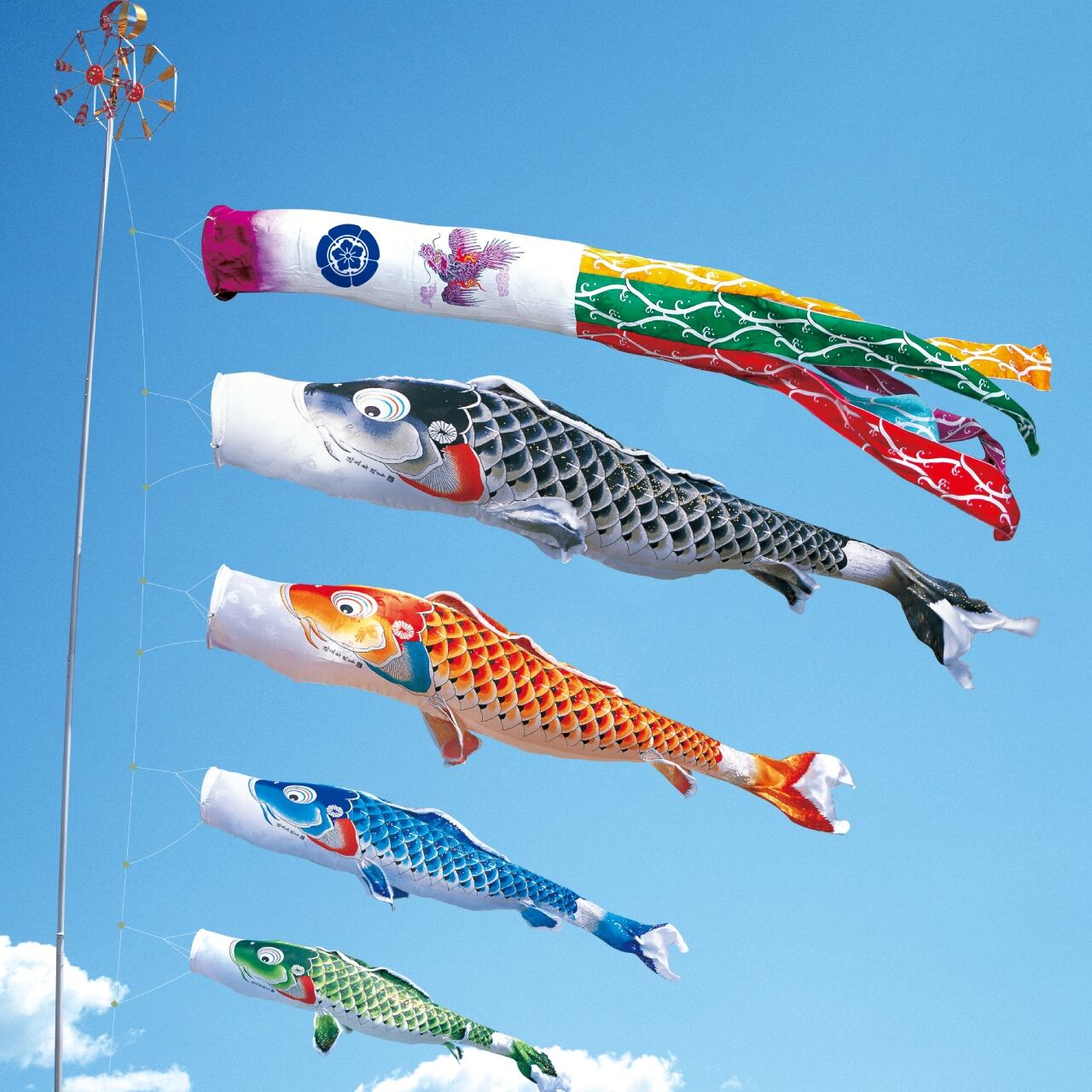 吉兆大型セット　３M７点セット（徳永鯉のぼり）