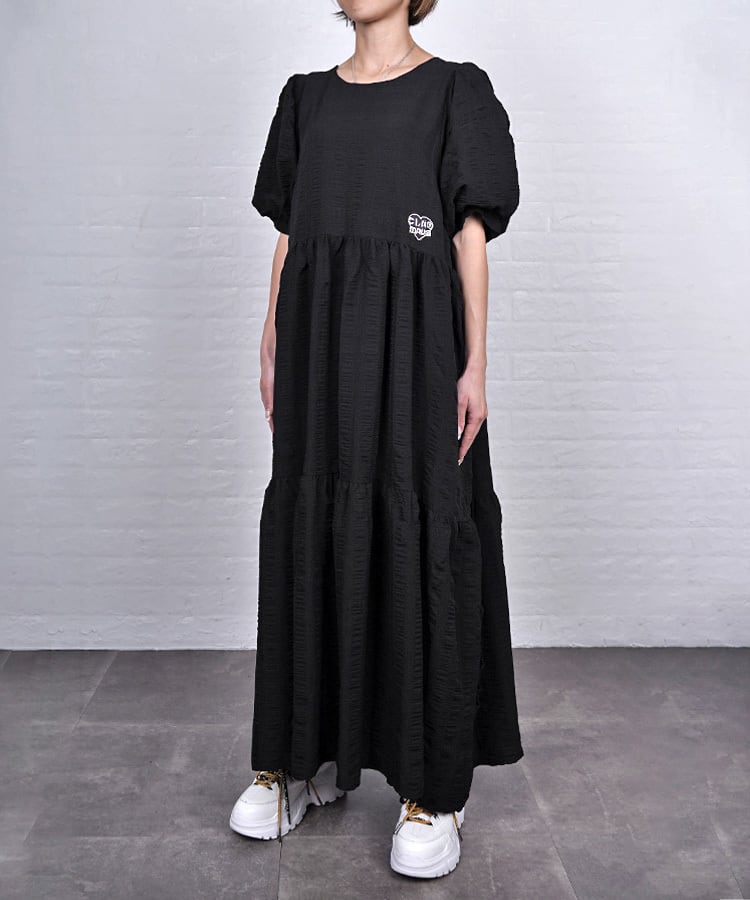 コントラストステッチワイドカーブパンツ (BLACK) CQ-48127 | COOLA