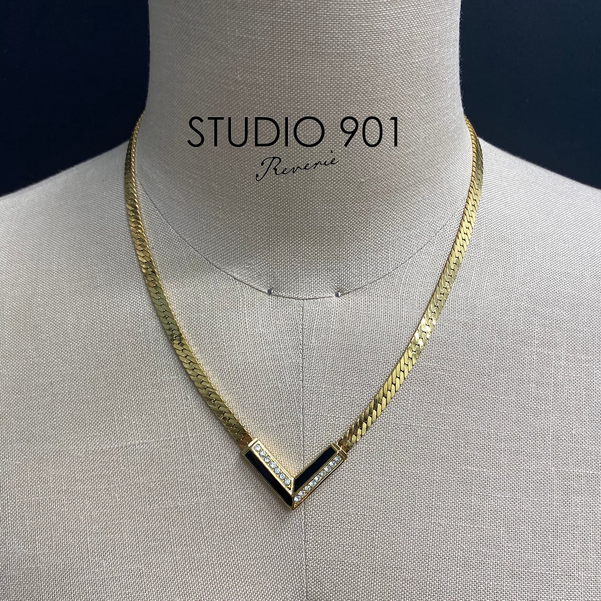 Christian Dior ディオール ヴィンテージ Vモチーフ ネックレス 620403