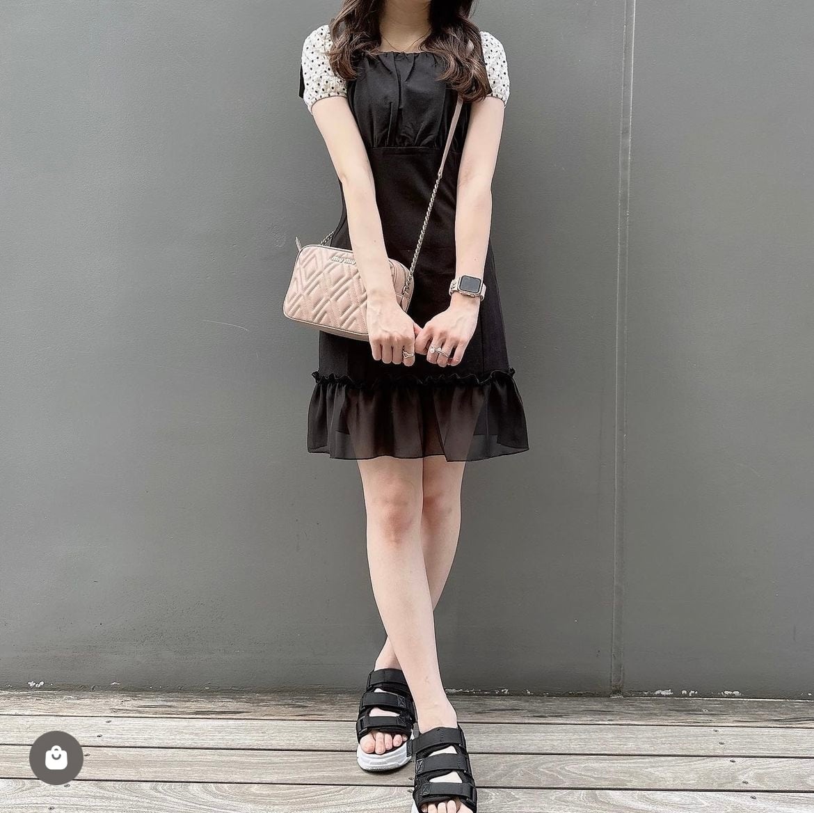 【試着のみ美品】ribbon pleats onepiece original ribbon cami onepiece | Désir et Raison