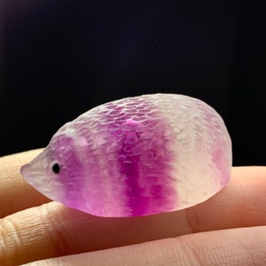 124限定品☆大家族フローライトハリネズミさん