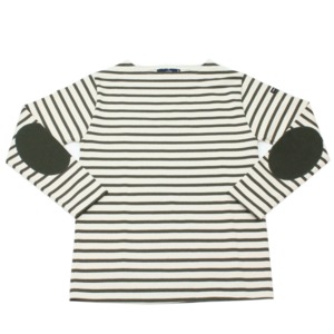 セントジェームス SAINT JAMES ウエッソンボーダーエルボーパッチ(13JC OUES.COUD.R)ECRU/TOURBE（TOURBE）