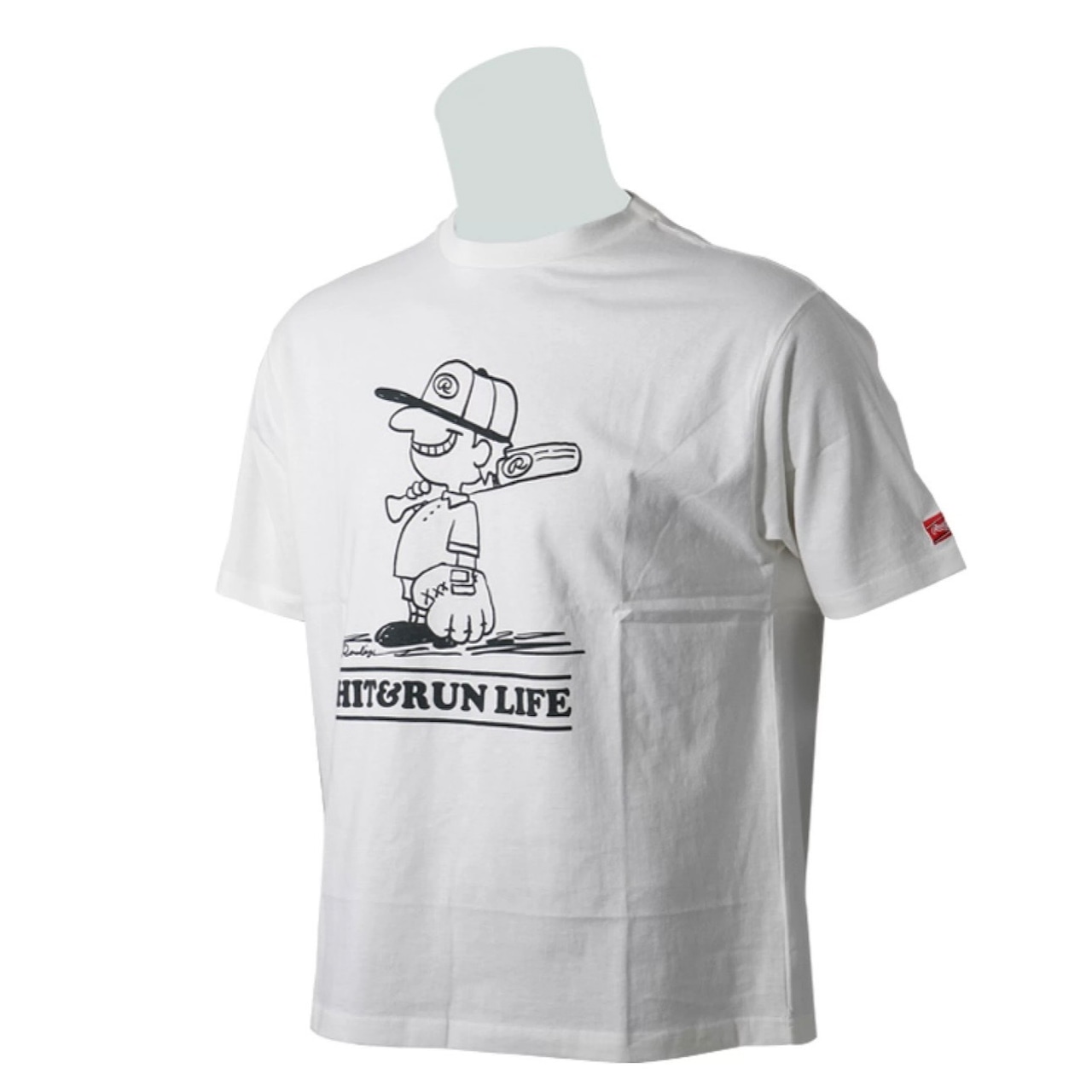 Rawlings-ローリングス　Tシャツ　半袖　ホワイト　限定商品　スポーツウェア　メンズ　ベースボールTシャツ・画像2