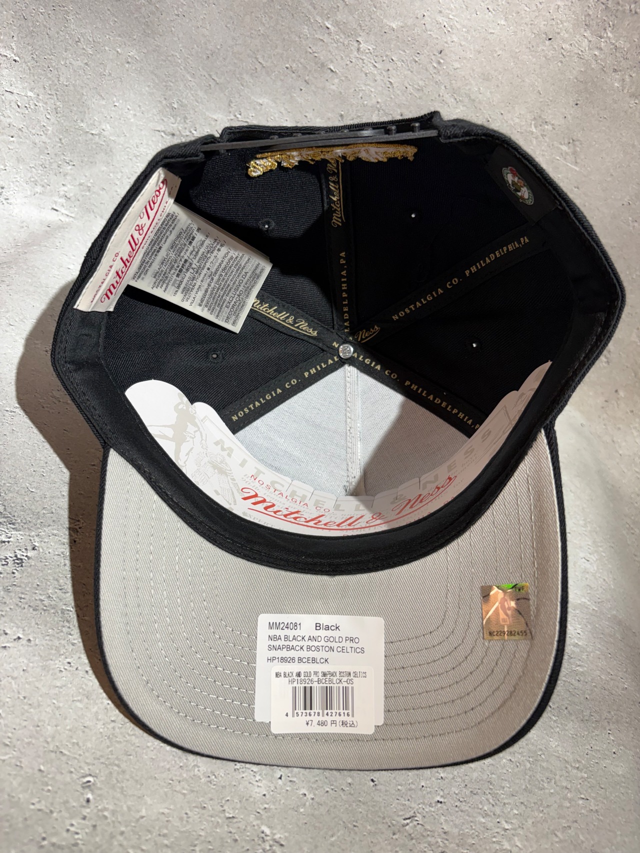 Mitchell&Ness/ミッチェルアンドネス NBA ボストン・セルティックス キャップ ブラック