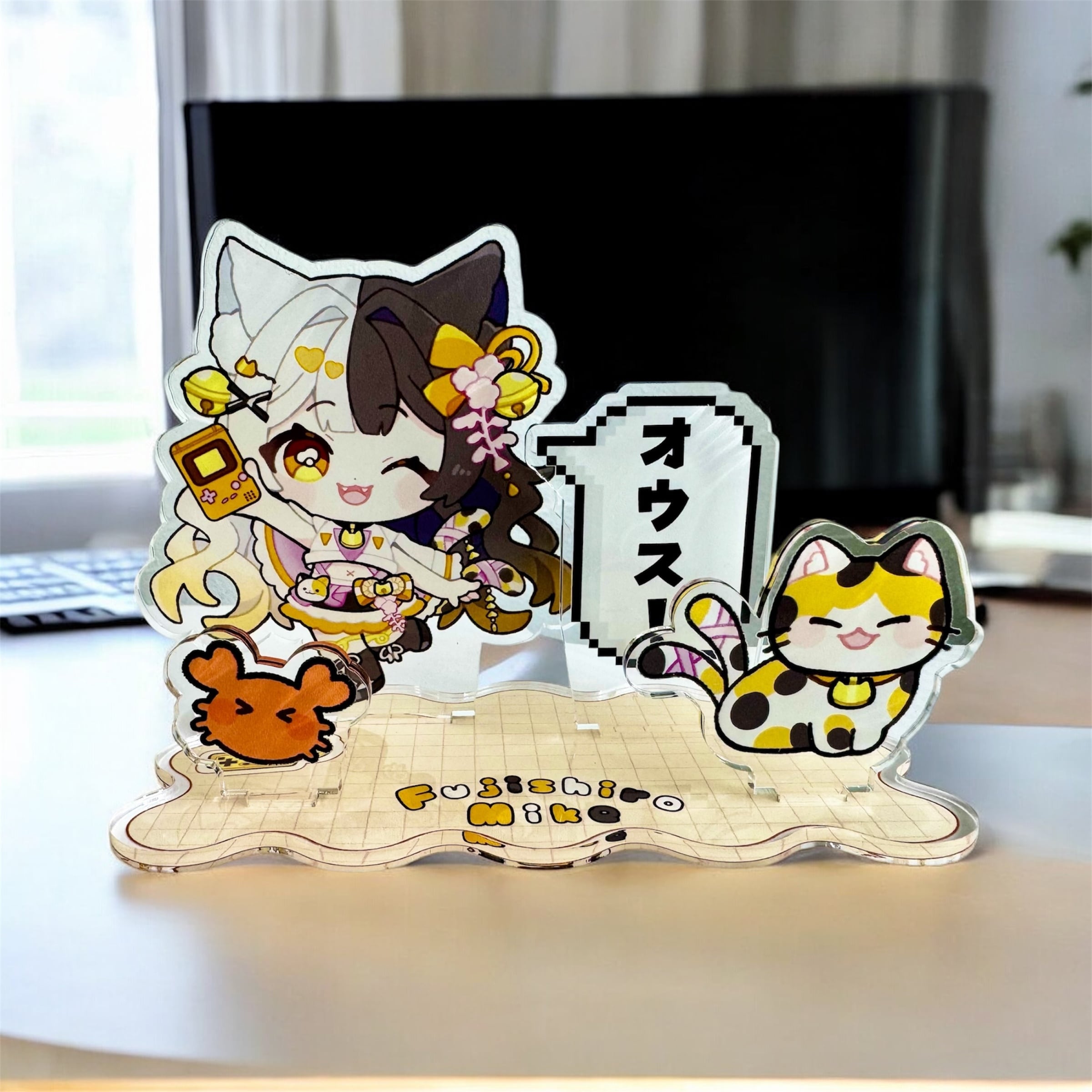 ピ**様 手作り額付き作品　title「三丁目のミケ」 みけのどうぐや