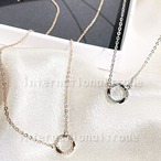レディース ネックレス サークルネックレス リングネックレス シルバー925 アレルギーフリー おしゃれ シンプル 上品 華奢 小ぶり かわいい 女性用 アクセサリー プレゼント ギフト 金属アレルギー対応 きれいめ 大人女子　y12002
