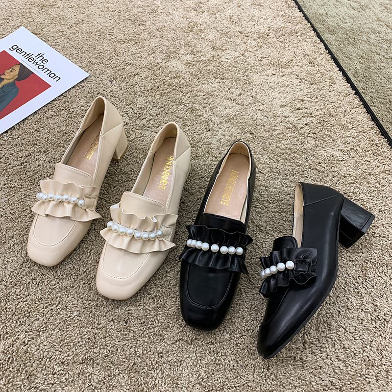 スプリングスタイルカラーシングル 靴 シューズ 春物 ピュア フェイクシューズ99191439156