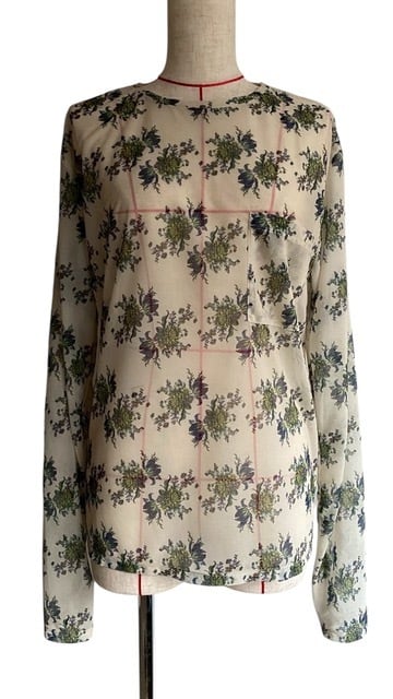 26SS】FUMIE TANAKA フミエタナカ / sheer print longT / トップス