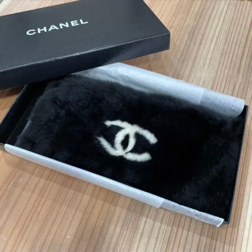 CHANEL シャネル ファー ブレスレット ラビットファー ブラック