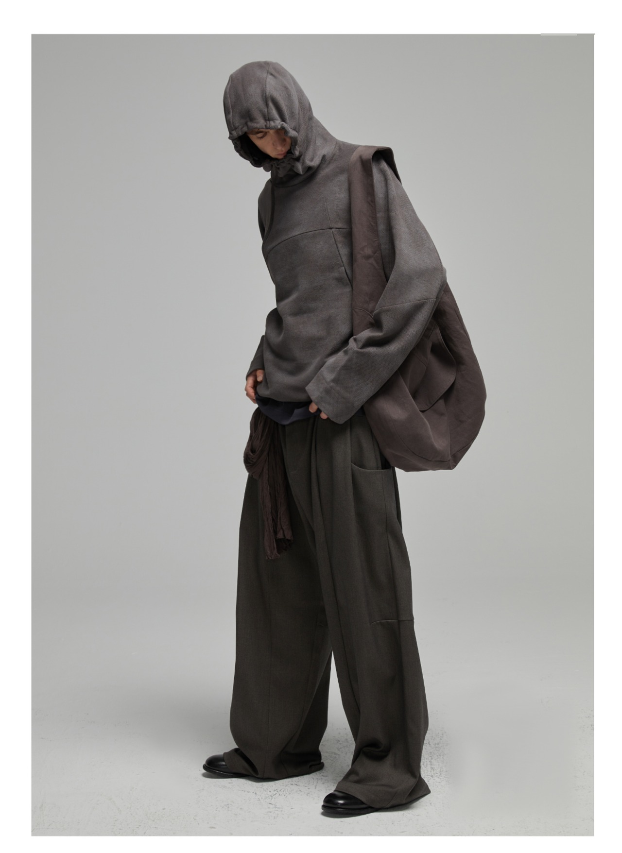 DECESOLO 24AW マルチプリーツビッグポケットワイドパンツ