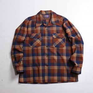 1970's “PENDLETON” Wool Checked Shirt L C533