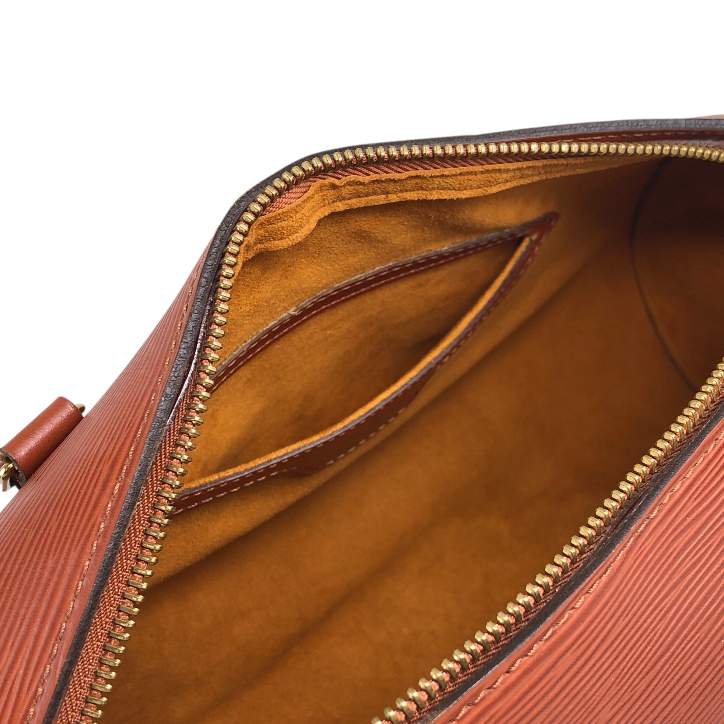 Louis Vuitton エピレザー ハンドバッグ ブラウンオレンジ LOUIS VUITTON ルイヴィトン エピ ハンドバッグ ブラウン レザー