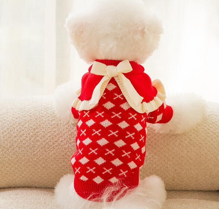 《予約》№1101882 ホワイトレッドあったかセーター