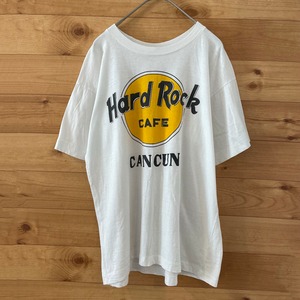 【Silver Fox】90s ハードロックカフェ ロゴ Tシャツ hardrock cafe cancun シングルステッチ Lサイズ US古着