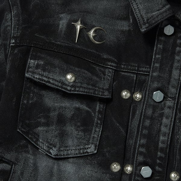 THUG CLUB] Leave a Trace Denim Jacket black 正規品 韓国ブランド