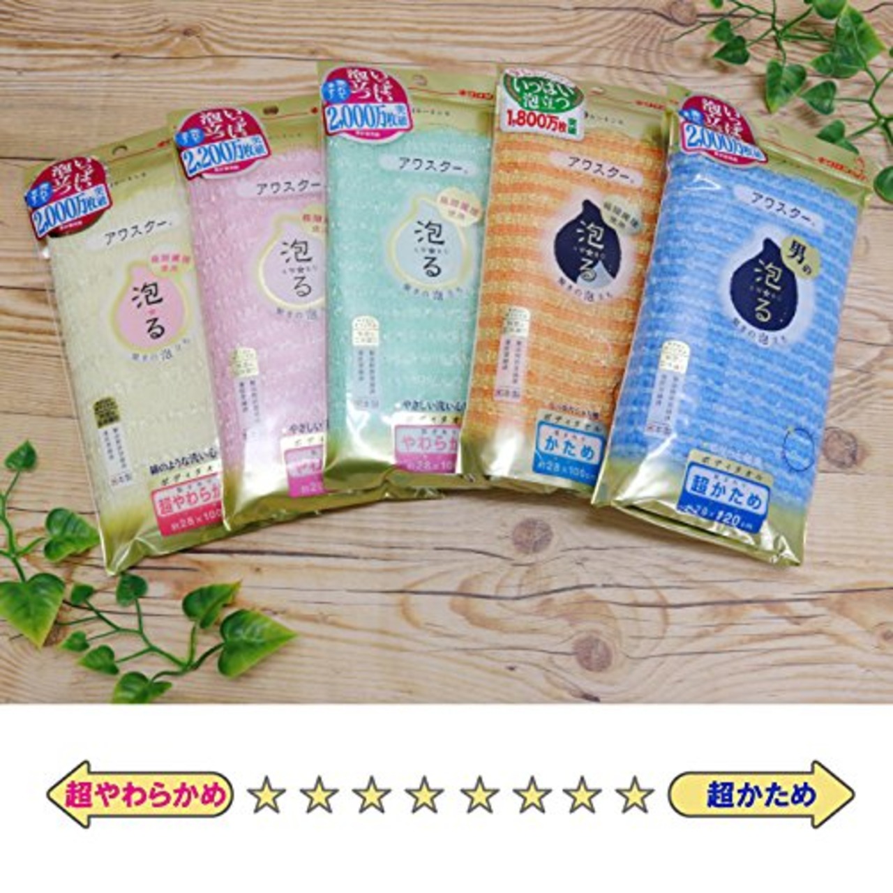 キクロン ボディタオル 超かため ブルー 28cm×120cm 1枚入 驚きの泡立ち 体洗い 日本製 アワスター