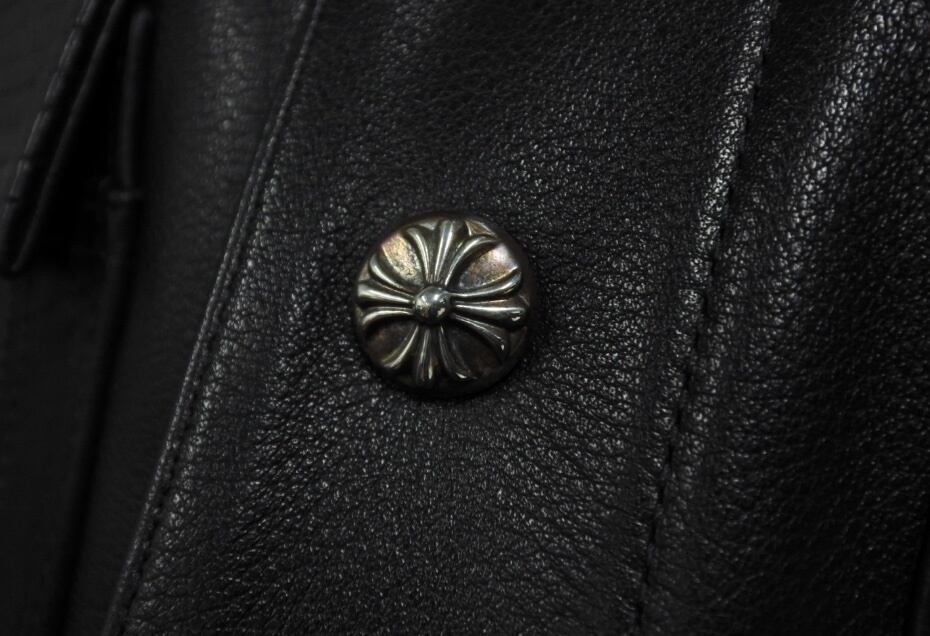 CHROME HEARTS クロムハーツ カバーオール レザージャケット クロス