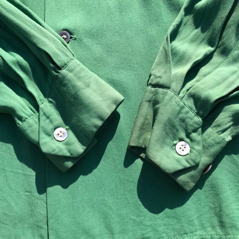 50's CRADDOCS レーヨン ボーリングシャツ シェルボタン シュライナー