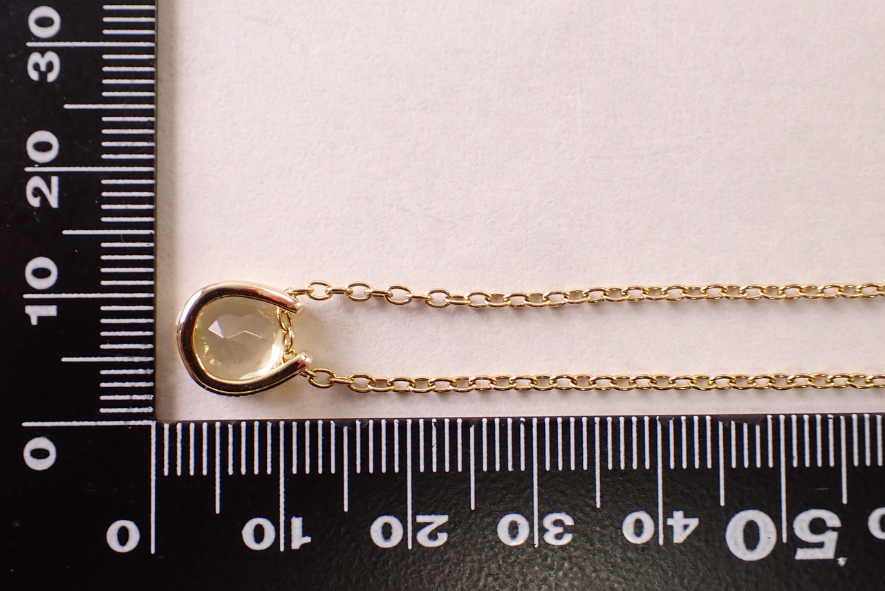 レモンクォーツネックレス　1.85ct [D12‐191]