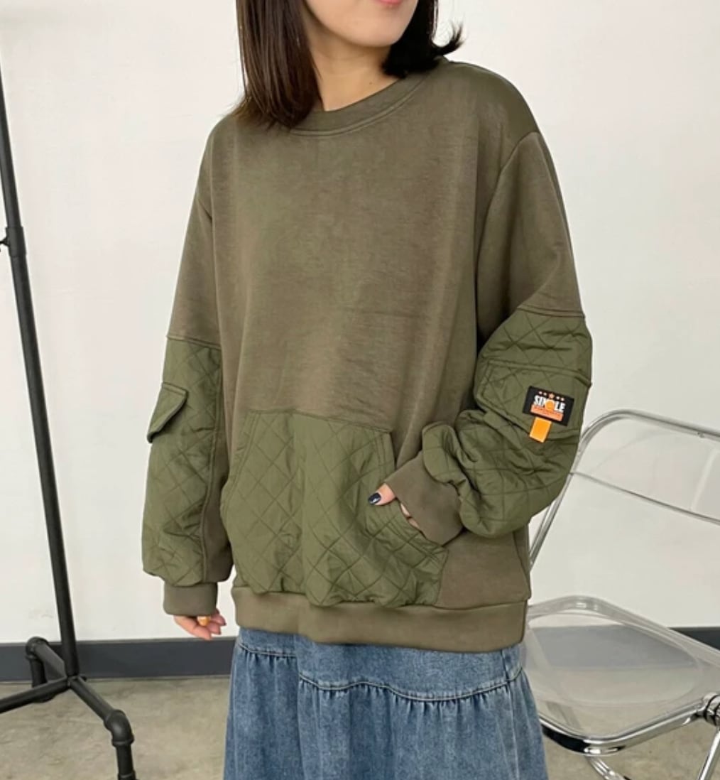 ナンバーミーTOKYO"MILITARY SWEAT PULLOVER"KHAKI