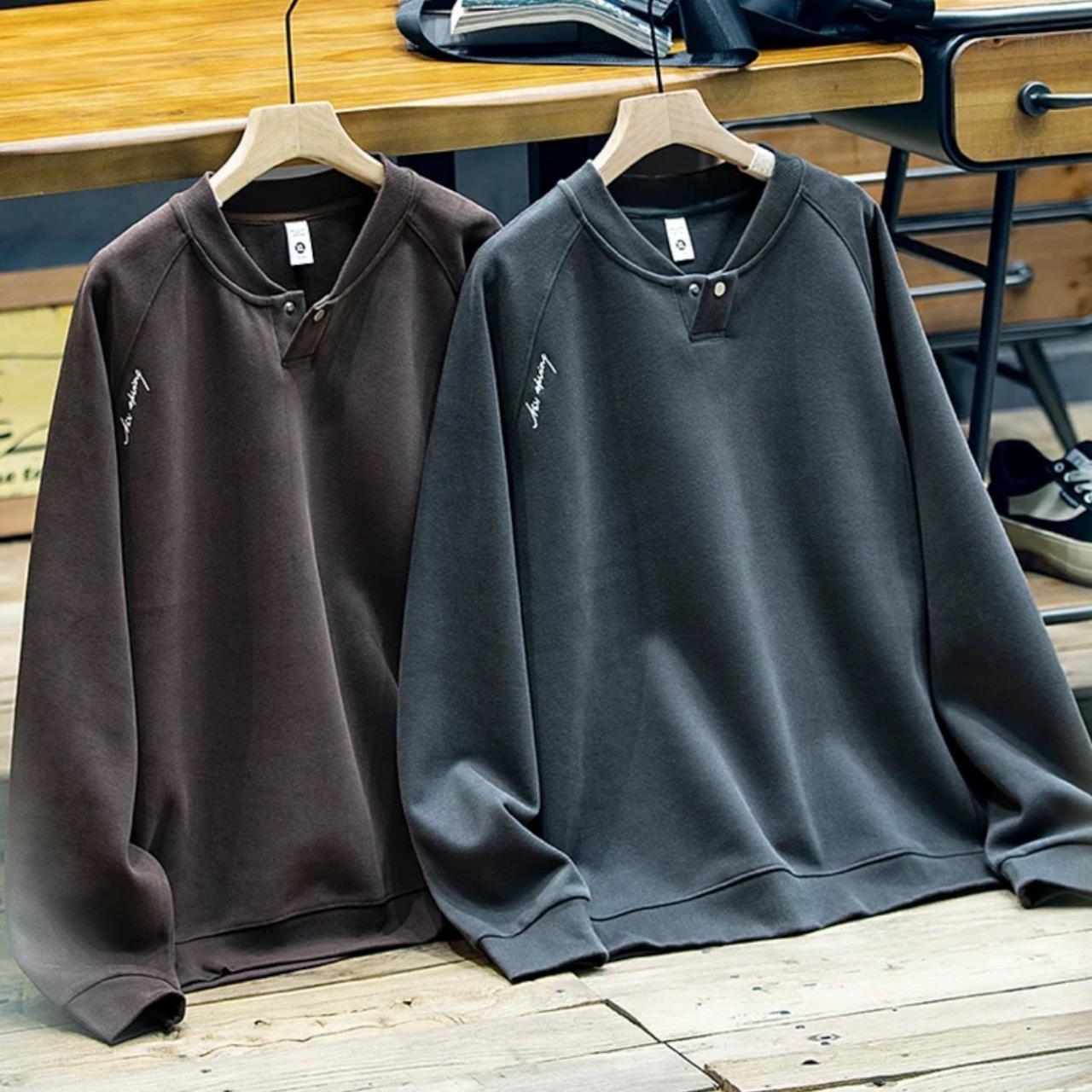 Side logo crew neck sweat 0026 - 3