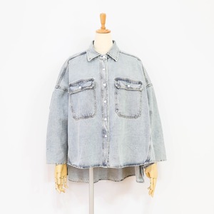 【PASSIONE（パシオーネ） 616413】ライトオンスデニムBIGシャツ