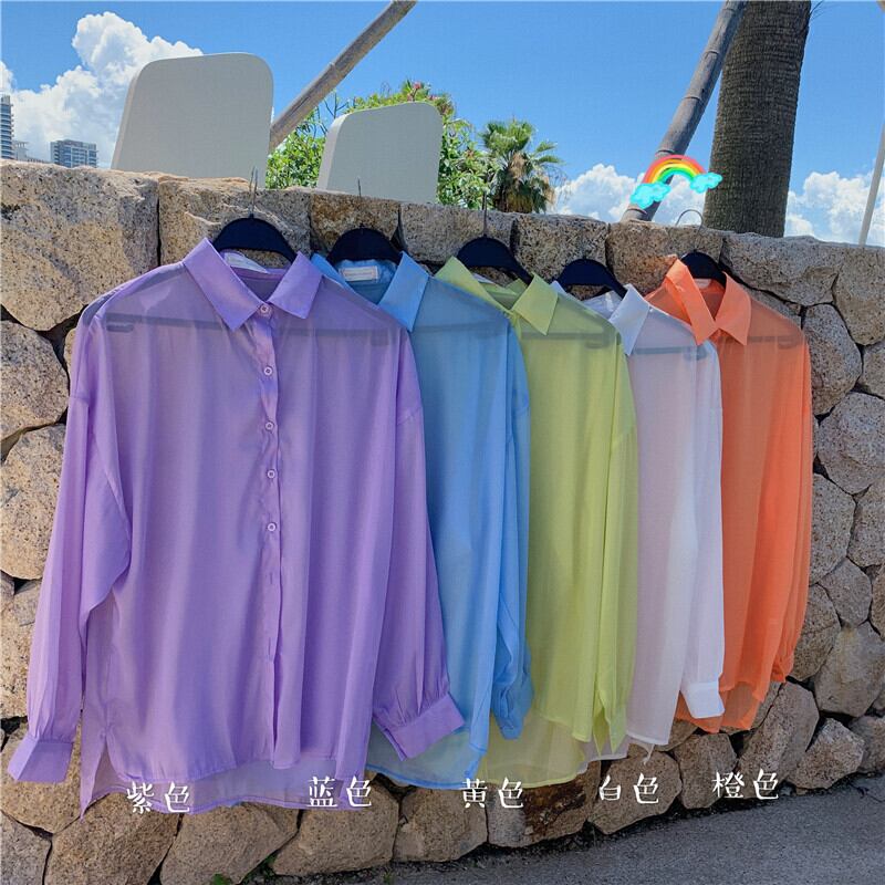 薄手スプリングサマールーズシャツ スタイルジャケット ロング 春物 夏物 YY-ファッション86735399197