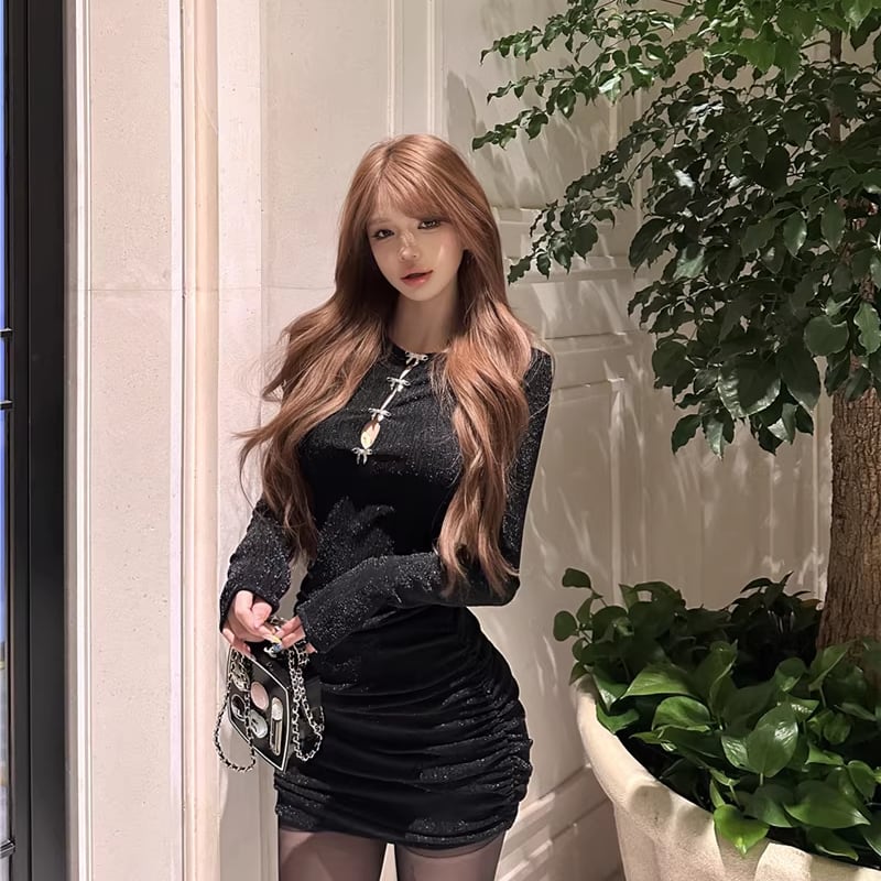 【dress】2wayカットデザインワンピース Q7842