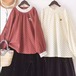 3色／縁レースドット柄ブラウス ・10340