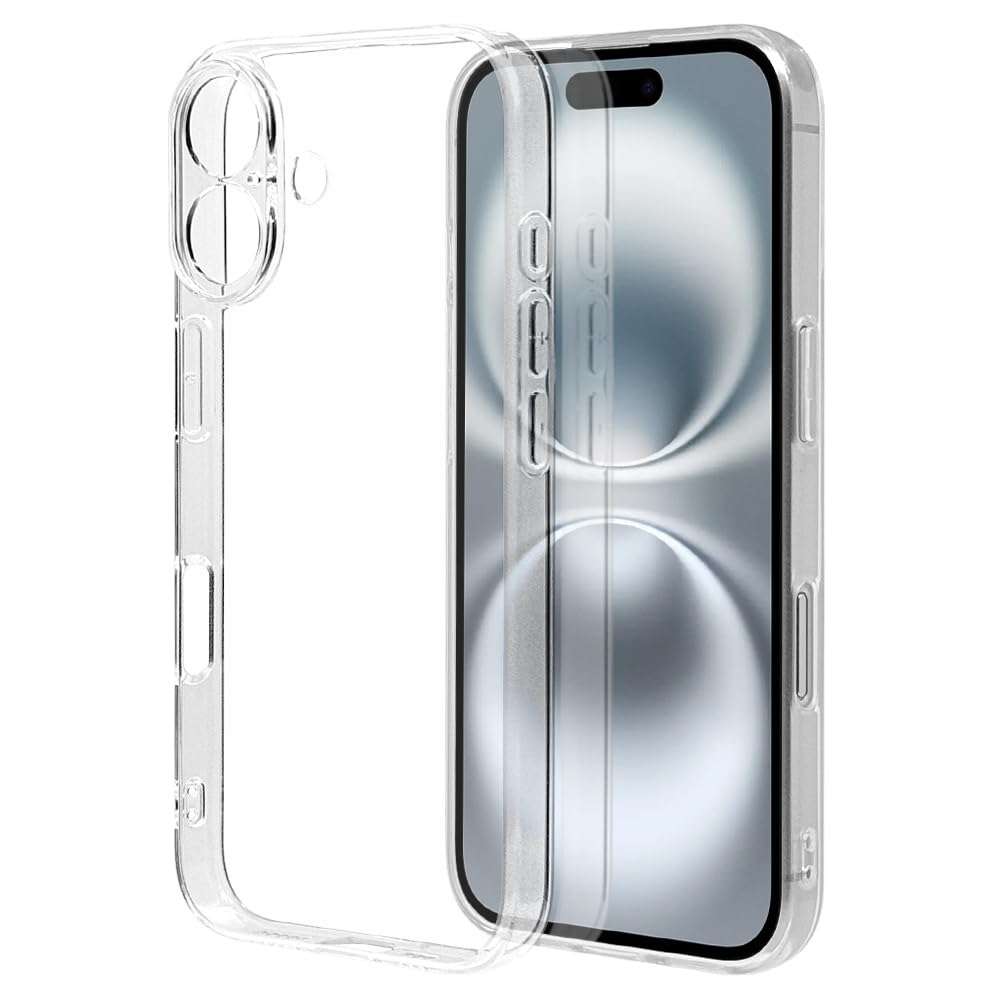 ラスタバナナ ケース カバー iPhone16 2眼 専用 ソフトケース TPU 極限保護 耐衝撃吸収 透明 クリア 1.3mm 8109IP461TPLCL