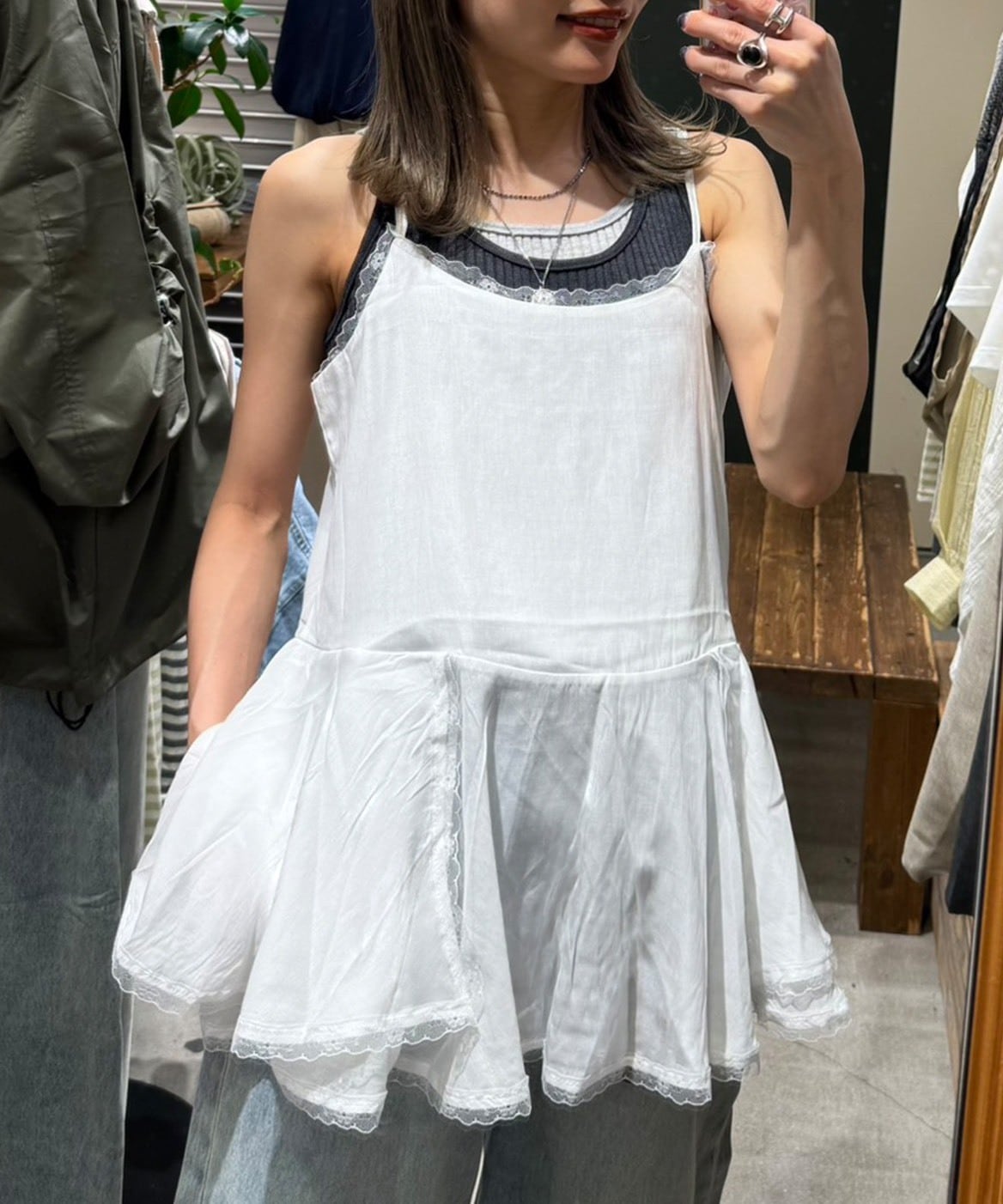 レースペプラムチュニックキャミ 5840084(0407)