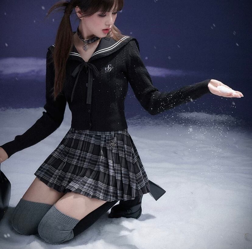 【サイズM ショートスカート】hazama 自己神告のセーラー　ブラック サイズM ショートスカート】hazama 自己神告のセーラー ブラック