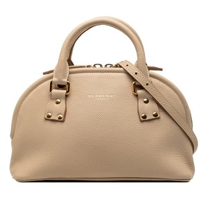 バーバリー ハンドバッグ ショルダーバッグ 2WAY ベージュ系 グレインカーフレザー レディース BURBERRY 【中古】