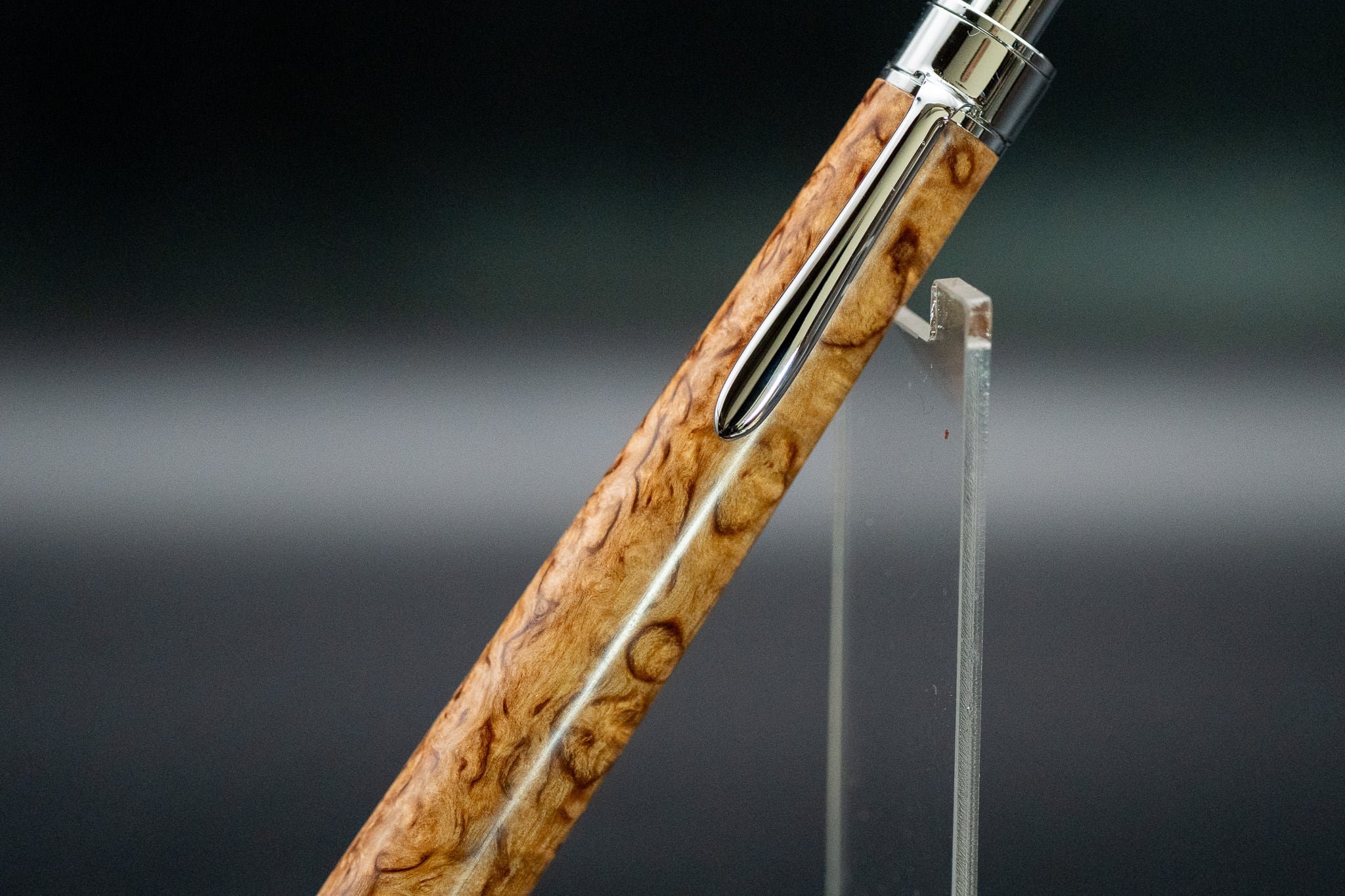 【 北欧の銘木 】マスールバーチ 特上 スタビライズドウッド silver MP