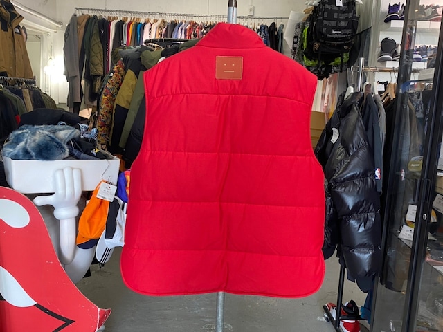 ACNE STUDIOS PADDED VEST BRIGHT RED XL 38396