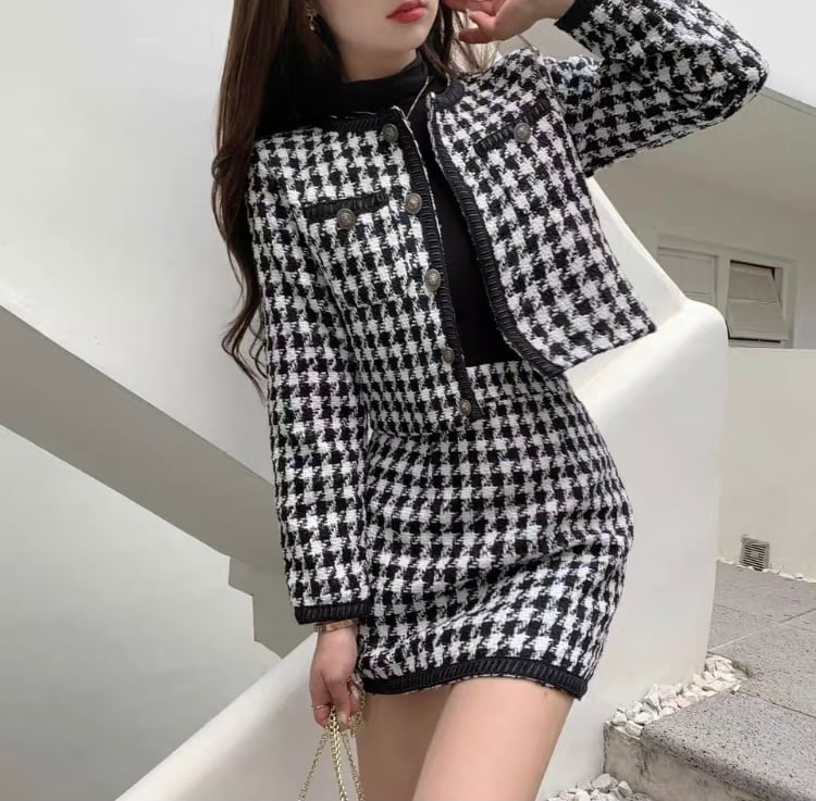 再販s L大人千鳥柄セットアップ Selectshop Selepuu