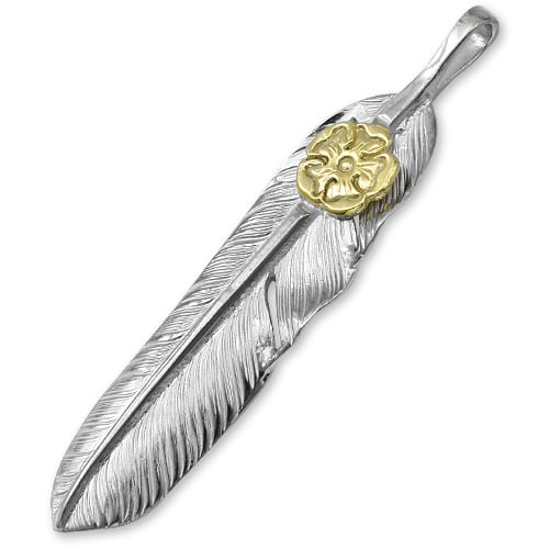 鷲見太郎 Pendant ペンダント】Sフライトフェザーペンダント01 w/S K18