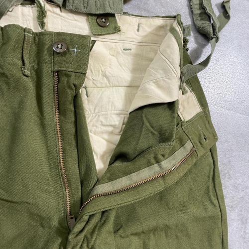 50s アメリカ軍 実物 M51 ウールパンツ gripper zipper 詳細写真6