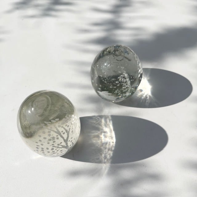 はるら工房 岩村志野 ガラスのオブジェ 雪降る森シリーズ 野うさぎ