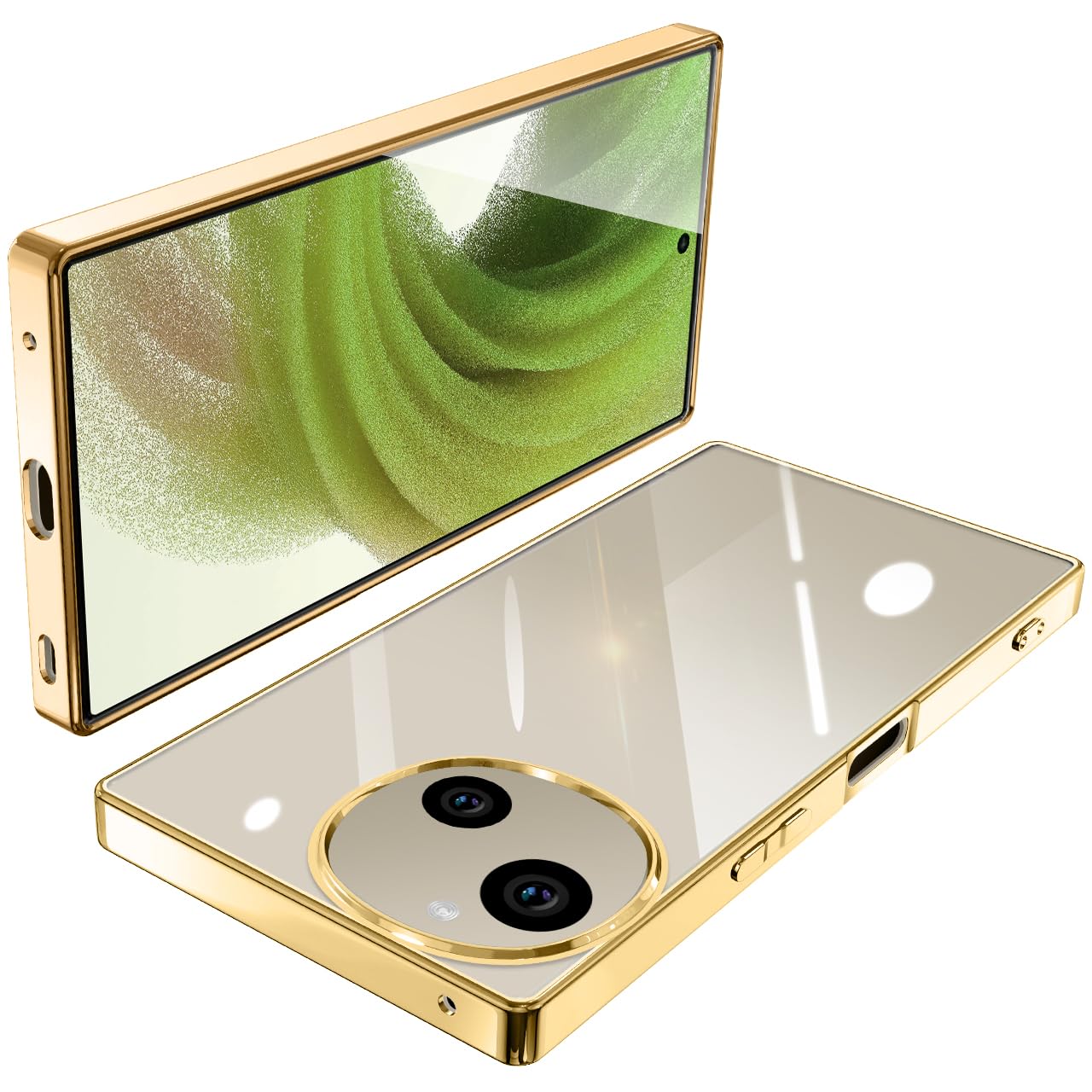 AQUOS R10 AQUOS R9 ケース クリア アクオスr10 SH-51F SH-51E SH-M28 ケース (ゴールド)