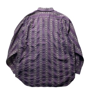 vintage CHRISTIAN DIOR made in France flower stripe iridescent color shirt