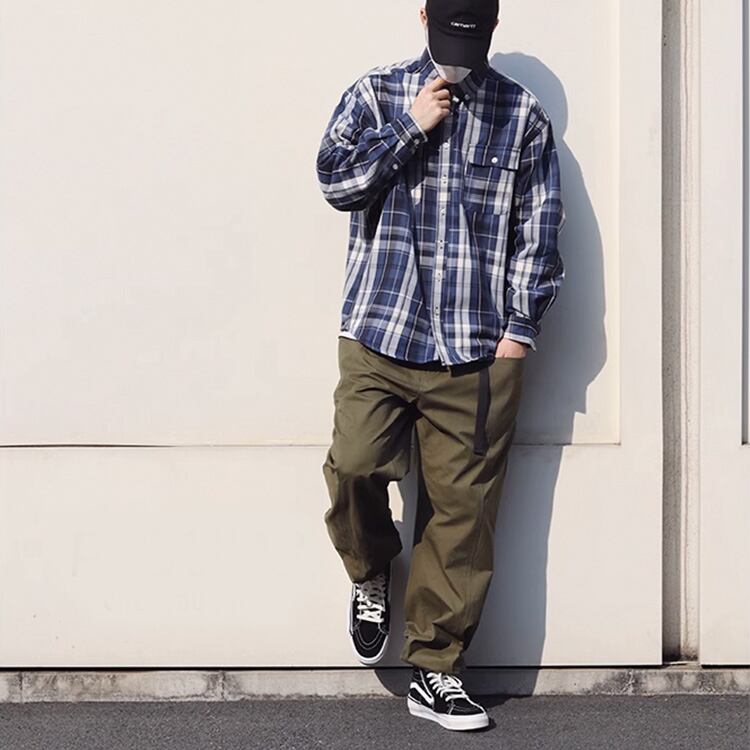 ★CUSTOM WOVEN PLAID POCKET SHIRT　　　A0785