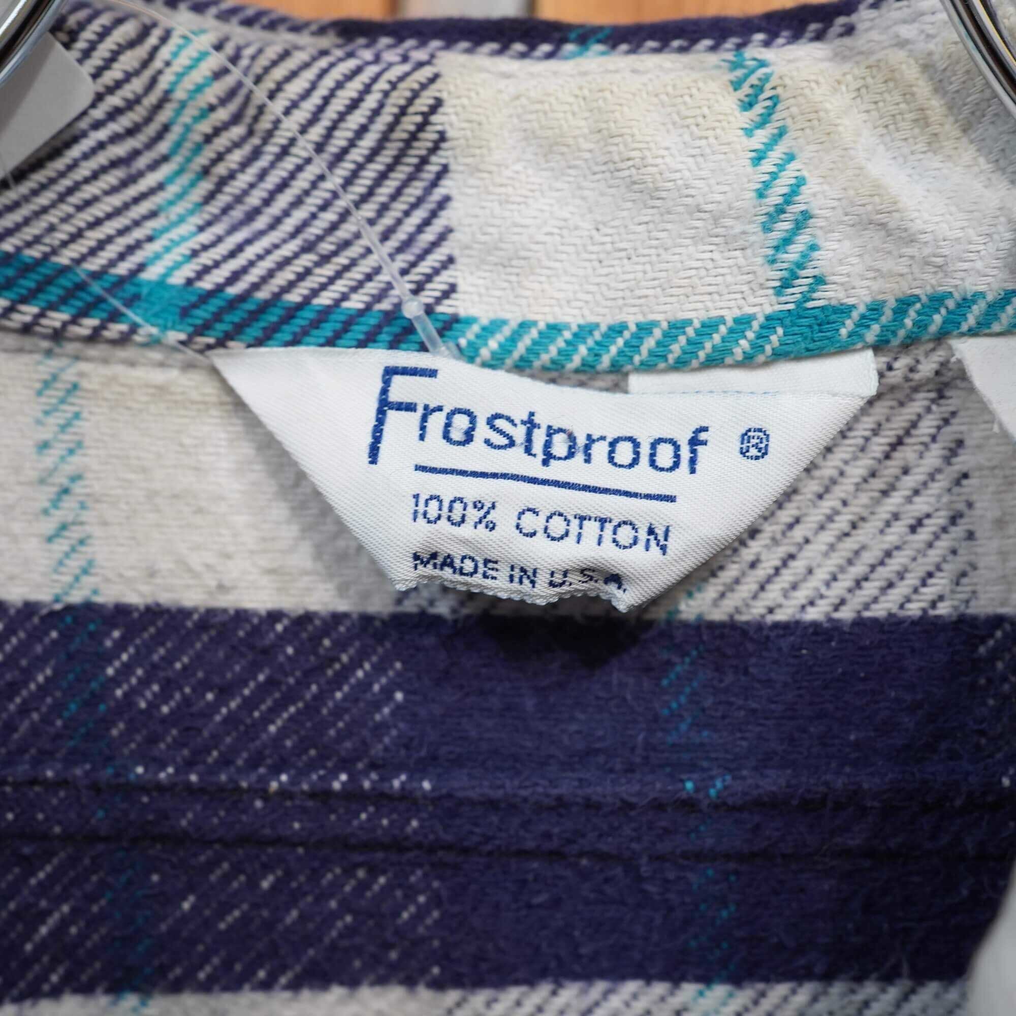 70s80s frostproof ヘビーフランネルシャツ M位/フロストプルーフ