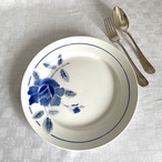 大皿　プレート　サンタマン　Moulin des Loups et Hamage 青い花　ステンシル　 19twd31