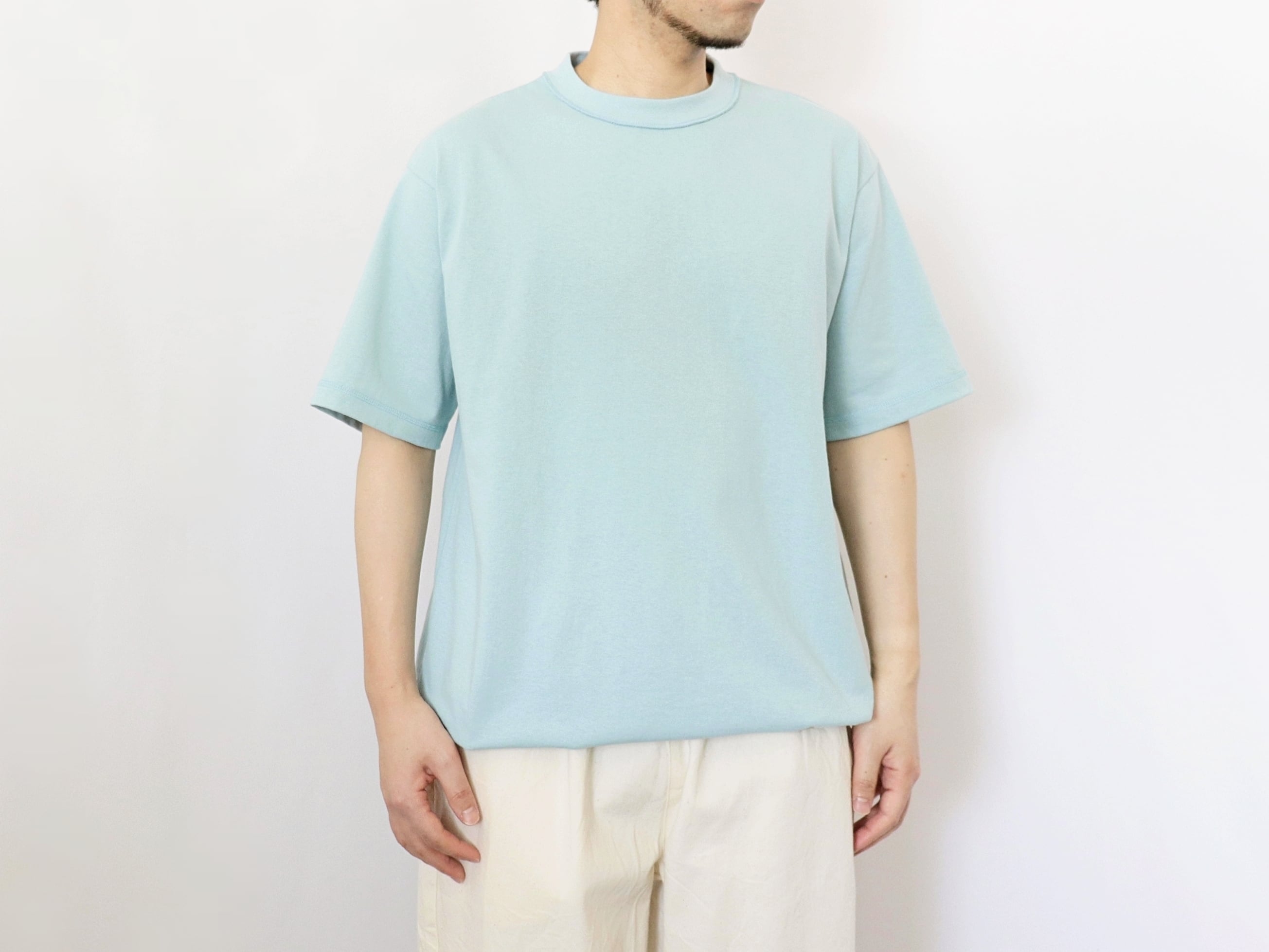 MANUAL ALPHABET / SPINDLE S/S TEE - MINT.BLUE　マニュアルアルファベット / スピンドルショートスリーブティー