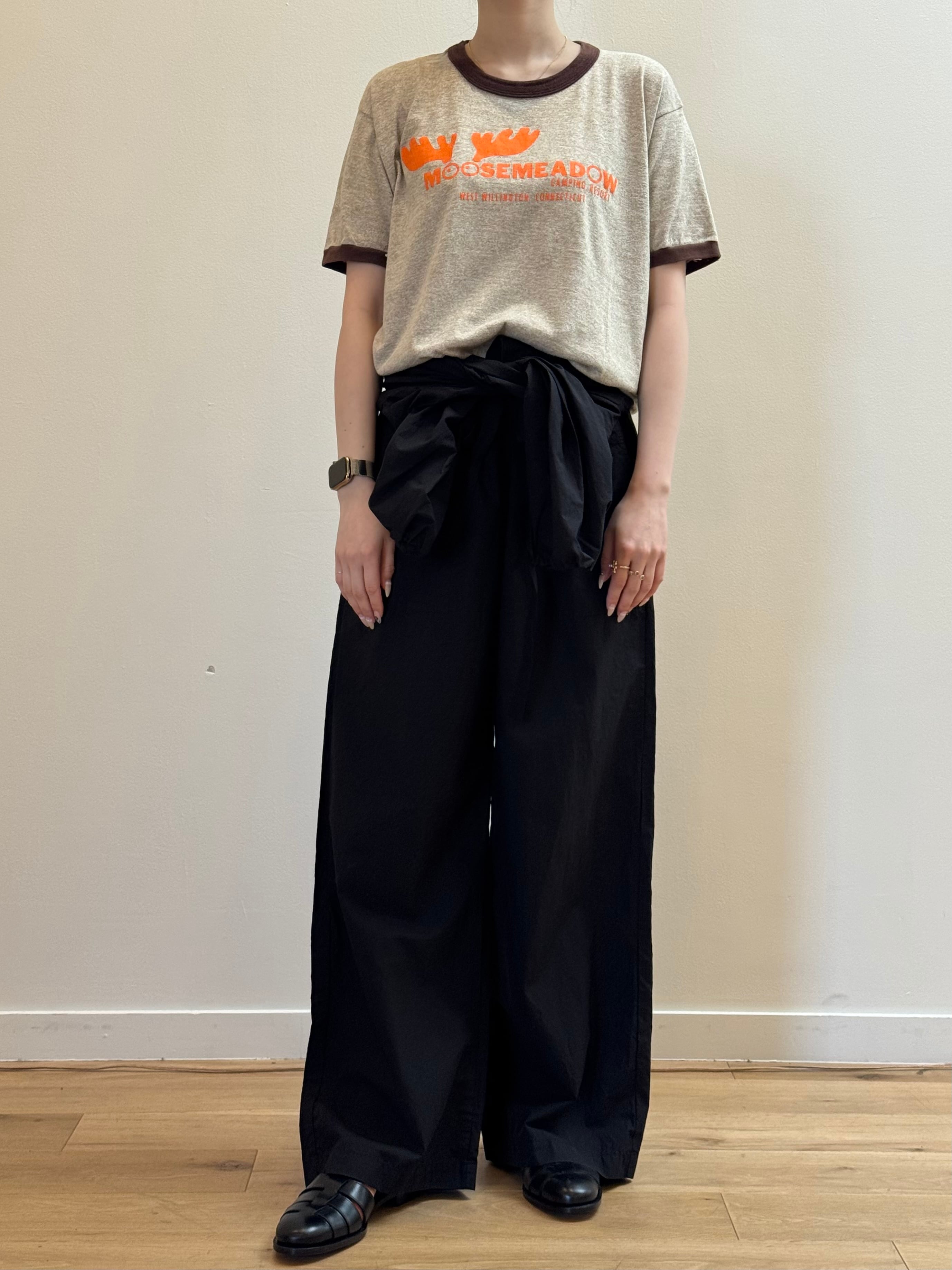 CU4-13 USED RINGER TEE "CAMPING RESORT" -BROWN-