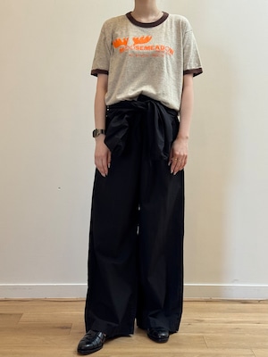 CU4-13 USED RINGER TEE "CAMPING RESORT" -BROWN-