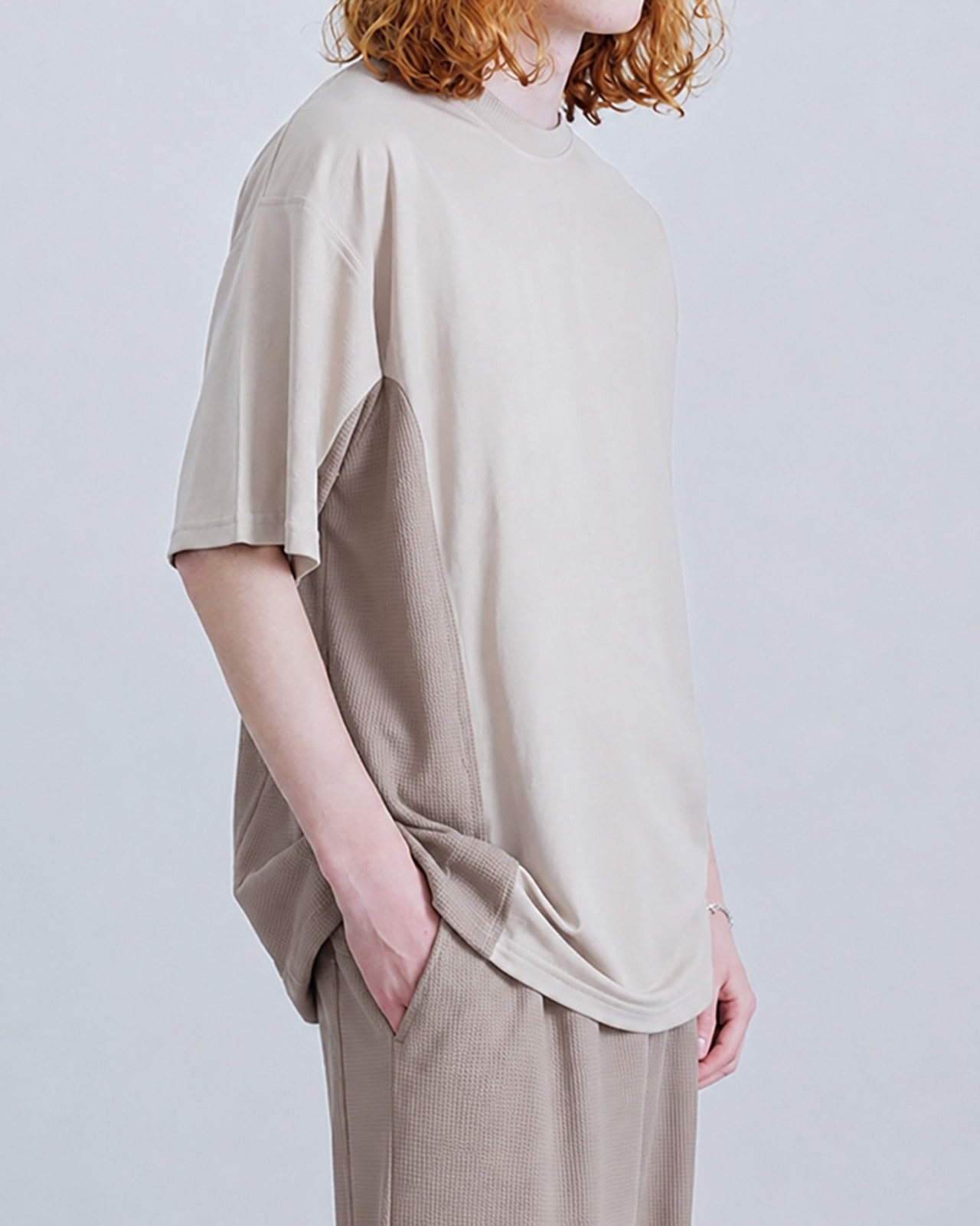 【Revo.】接触冷感 ワッフル切替SS Tee　(260627)